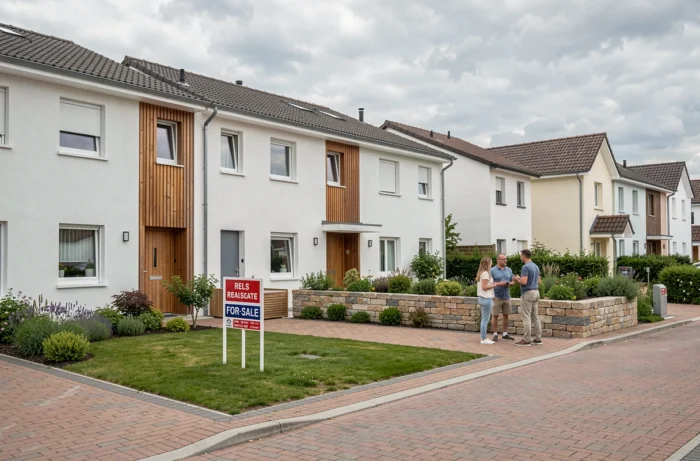 Nieuwe woonwijk met huizen te koop in de periferie van Lyon